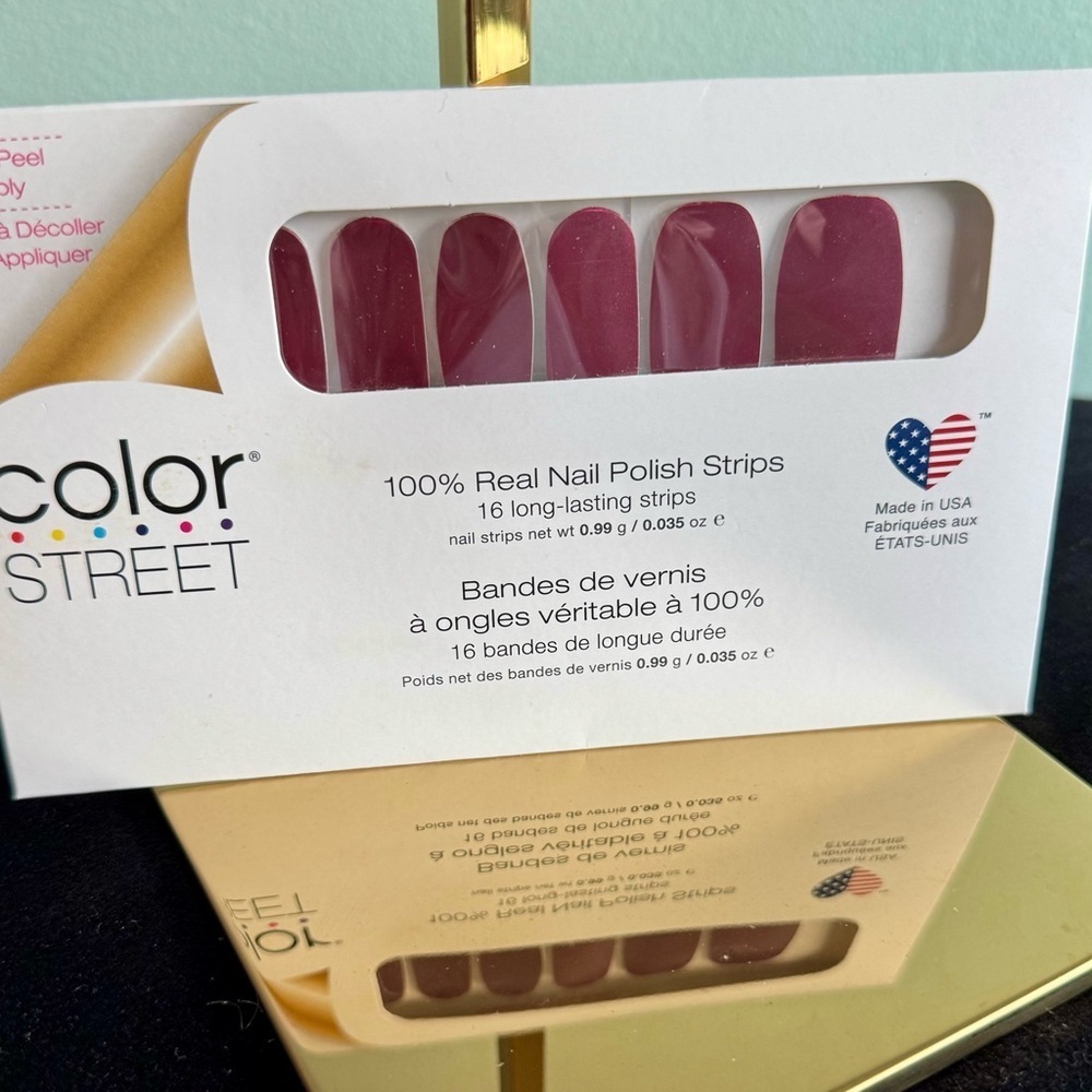 NIB Color street 100% real nail polish strips Venetian velvet - Picture 2 of 4